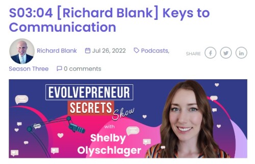 EVOLVEPRENEUR SECRETS SHOW GUEST RICHARD BLANK COSTA RICA'S CALL CENTER